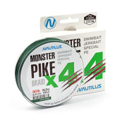 ШНУР NAUTILUS MONSTER PIKE BRAID X4 DARK GREEN D-0.41 36.2КГ 80LB 150М