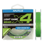 Шнур Nautilus X4 Light game Braid Chartreus 2.2кг 0,3PE 150м
