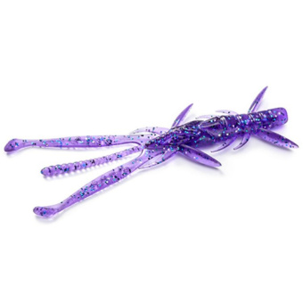 Приманка FishUp Shrimp 3" (9pcs.), #060 - Dark Violet/Peacock & Silver