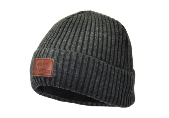 Шапка Mottomo серая с флисом