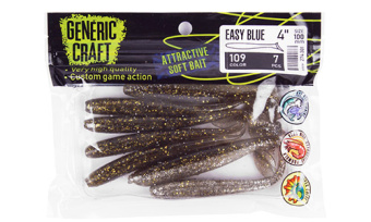 Мягкая приманка Generic Craft Easy blue 4,0in, 10см, цв.109