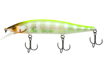 Воблер JACKALL RV-Minnow 110SP 16.3g pol chart back blue gill
