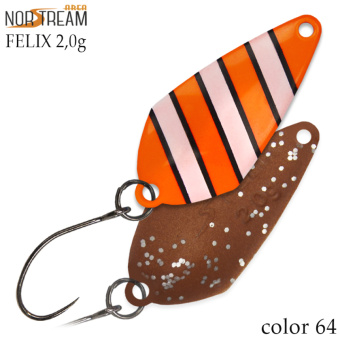 Блесна колеблющаяся NORSTREAM FELIX 2,3 г цв. 64