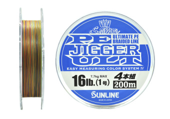 Плетёный шнур Sunline PE JIGGER ULT 4 #1.2/9.2kg 200m Multi Color Плетёный шнур Sunline PE JIGGER ULT 4 #1.2/9.2kg 200m Multi Color