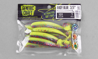 Мягкая приманка Generic Craft Easy blue 3,5in, 9см, цв.101