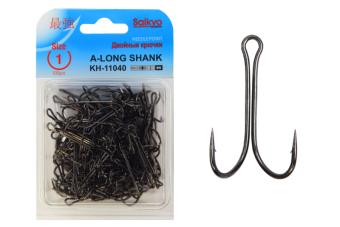 Крючок двойн. Saikyo Long Shank KH-11040 BN №4 (1шт) Крючок двойн. Saikyo Long Shank KH-11040 BN №4 (1шт)