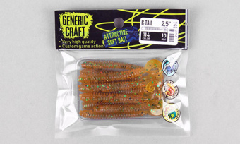 Мягкая приманка Generic Craft G-tail 2,5in, 6,5см, цв.114