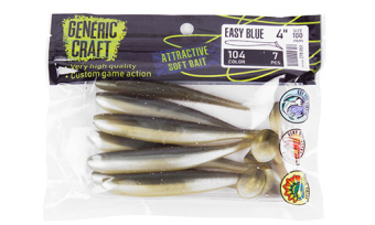 Мягкая приманка Generic Craft Easy blue 4,0in, 10см, цв.104