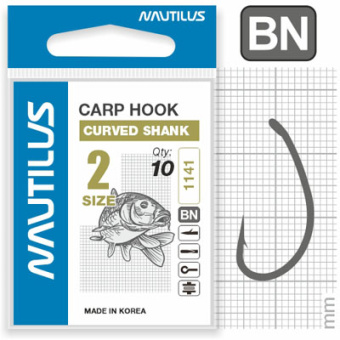 Крючок Nautilus Carp Curved Shank 1141BN № 2 Крючок Nautilus Carp Curved Shank 1141BN № 2