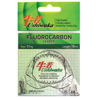 Поводок Ushiwaka Fluorocarbon UF2522, 22кг/25см, 2шт Поводок Ushiwaka Fluorocarbon UF2522, 22кг/25см, 2шт