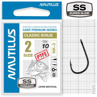 Крючок Nautilus Carp Classic Boilie 3PTFE № 4 Крючок Nautilus Carp Classic Boilie 3PTFE № 4