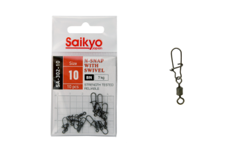 Вертлюг с застежкой Saikyo SA-302-10 - 10 шт