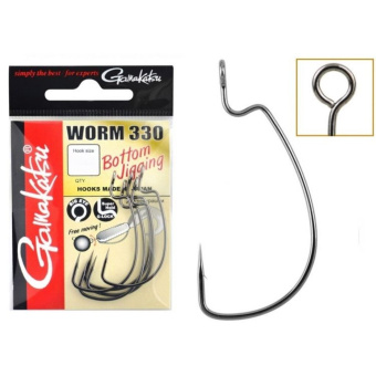 Крючки офсетные Gamakatsu WORM 330 Bottom Jigging № 2 (6 шт)