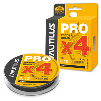 ШНУР NAUTILUS PRO FEEDER BRAID BLACK D-0.16 8.2КГ 18LB 150М  ШНУР NAUTILUS PRO FEEDER BRAID BLACK D-0.16 8.2КГ 18LB 150М