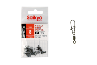 Вертлюг с застежкой Saikyo SA-302-8 - 10 шт