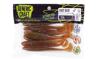 Мягкая приманка Generic Craft Easy blue 4,0in, 10см, цв.114