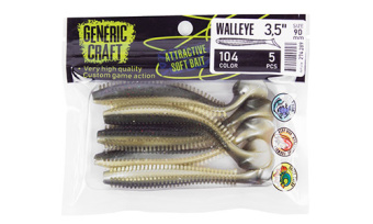 Мягкая приманка Generic Craft Walleye 3,5in, 9см, цв.104