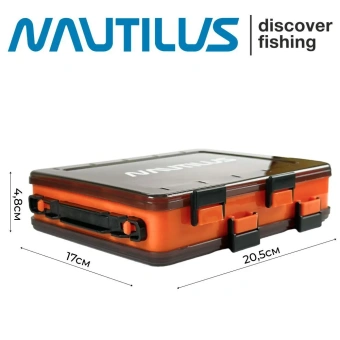 Коробка для приманок Nautilus 2-х сторонняя Orange NB2-205V 20,5*17*4,8